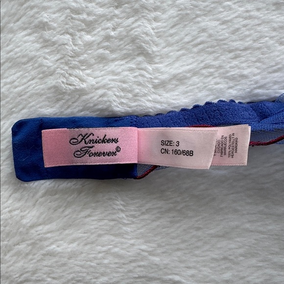 AGENT PROVOCATEUR Lorna Suspender in Blue/Red - Picture 6 of 8